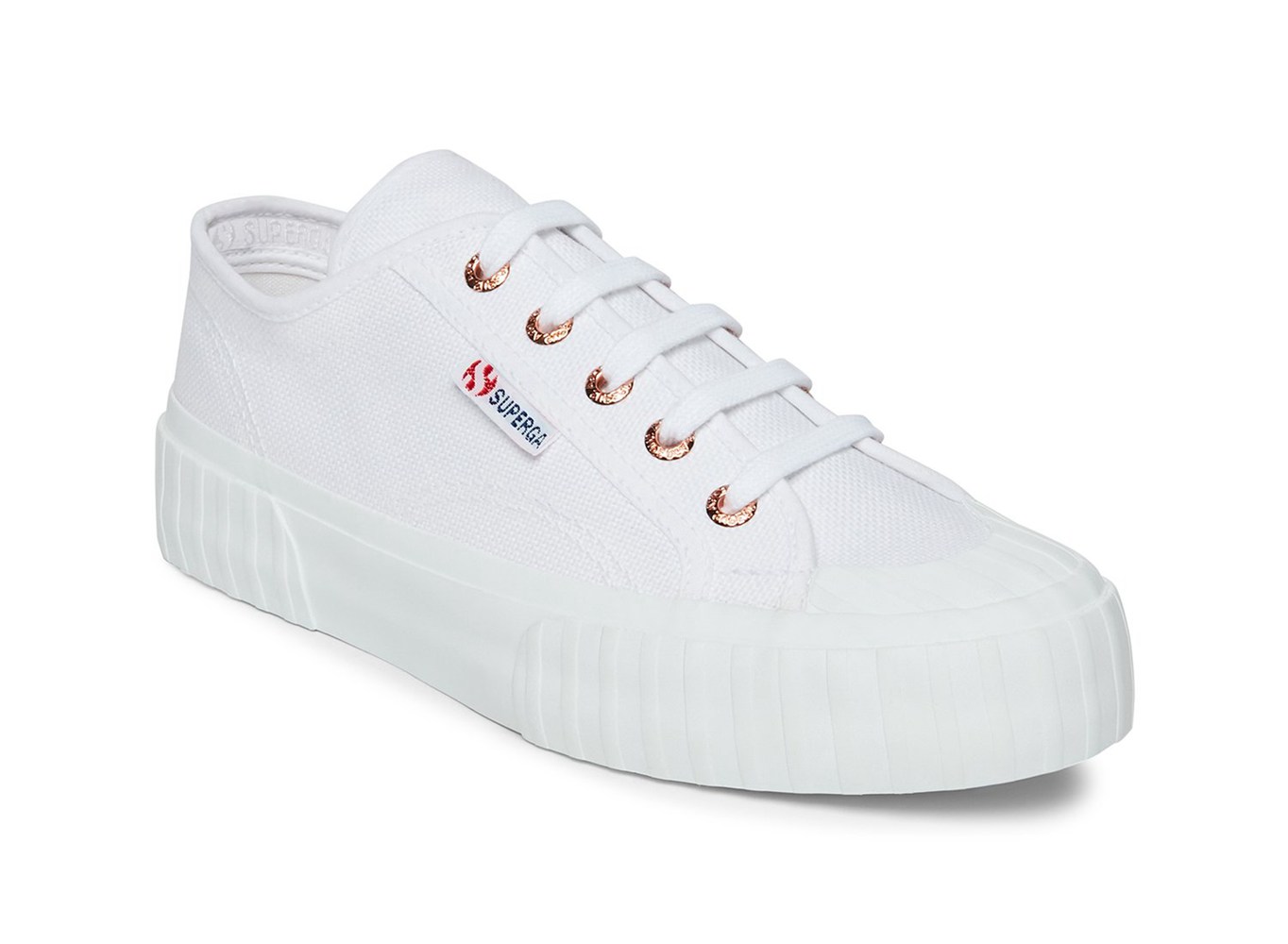 Superga Espadrille Womens - 2630 Stripe - White - EBZVF1249